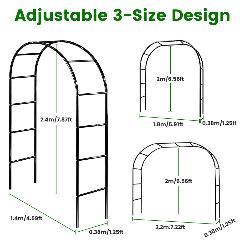 Adjustable Garden Arch for Climbing Plants and Events