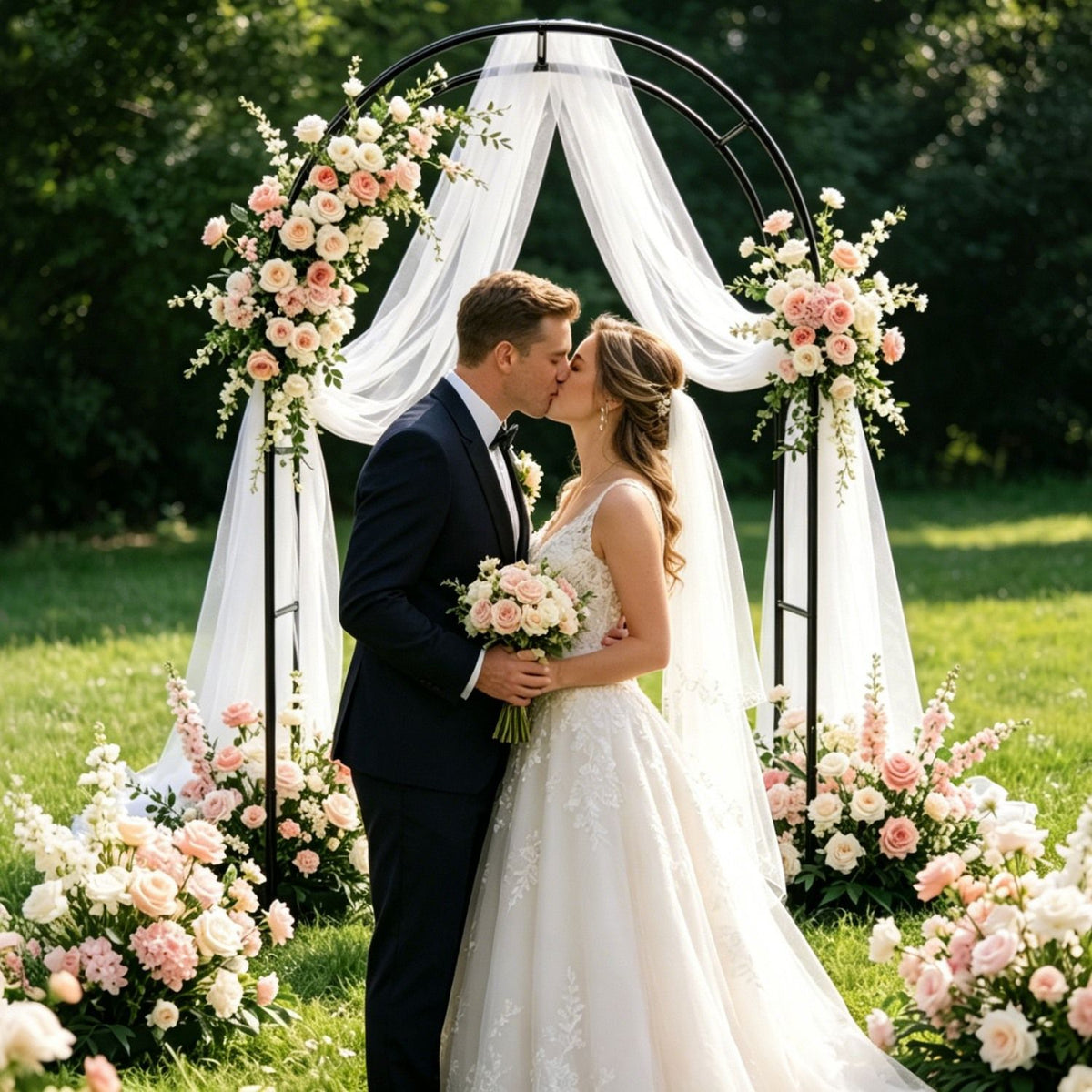 Adjustable Garden Arch for Climbing Plants and Events