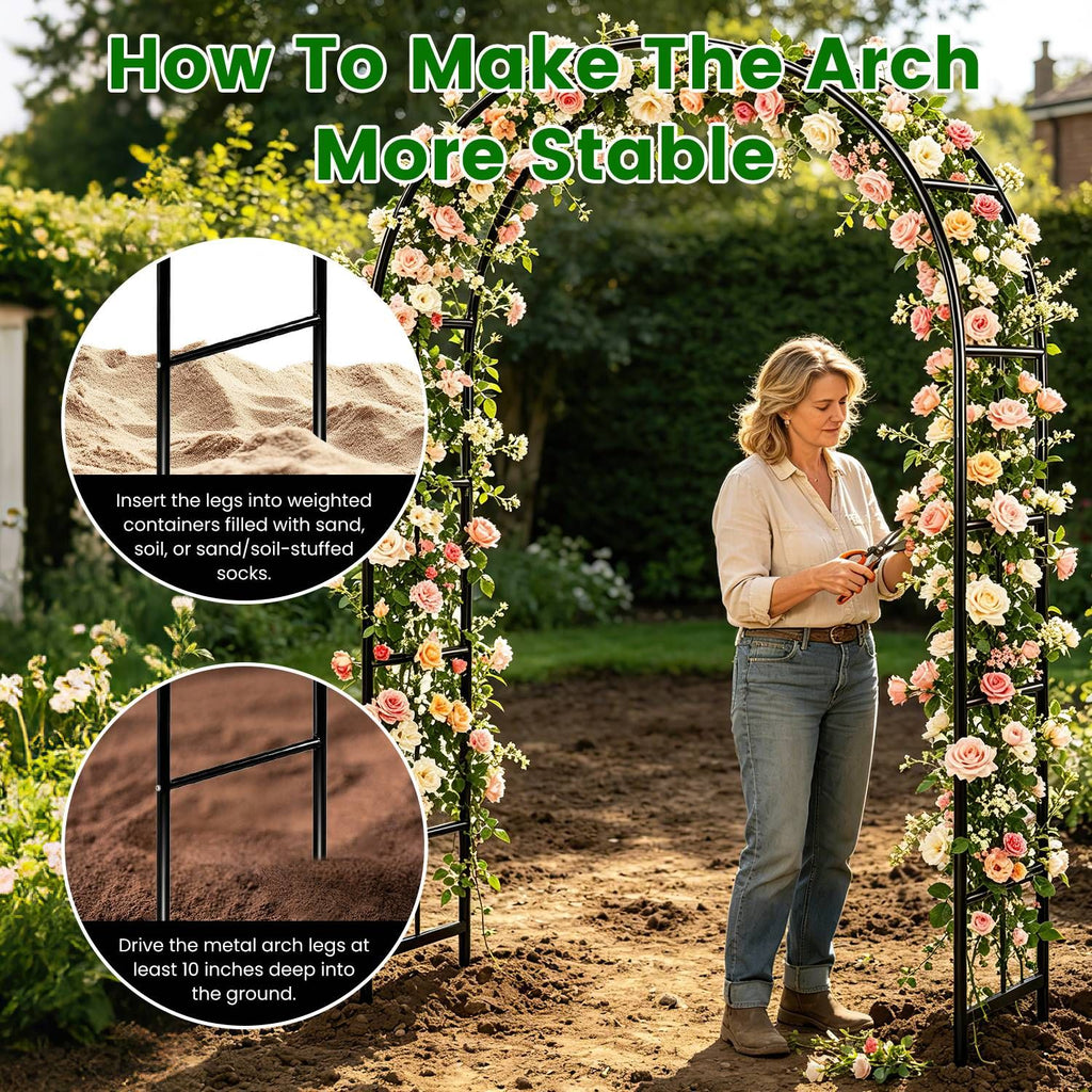 Adjustable Garden Arch for Climbing Plants and Events