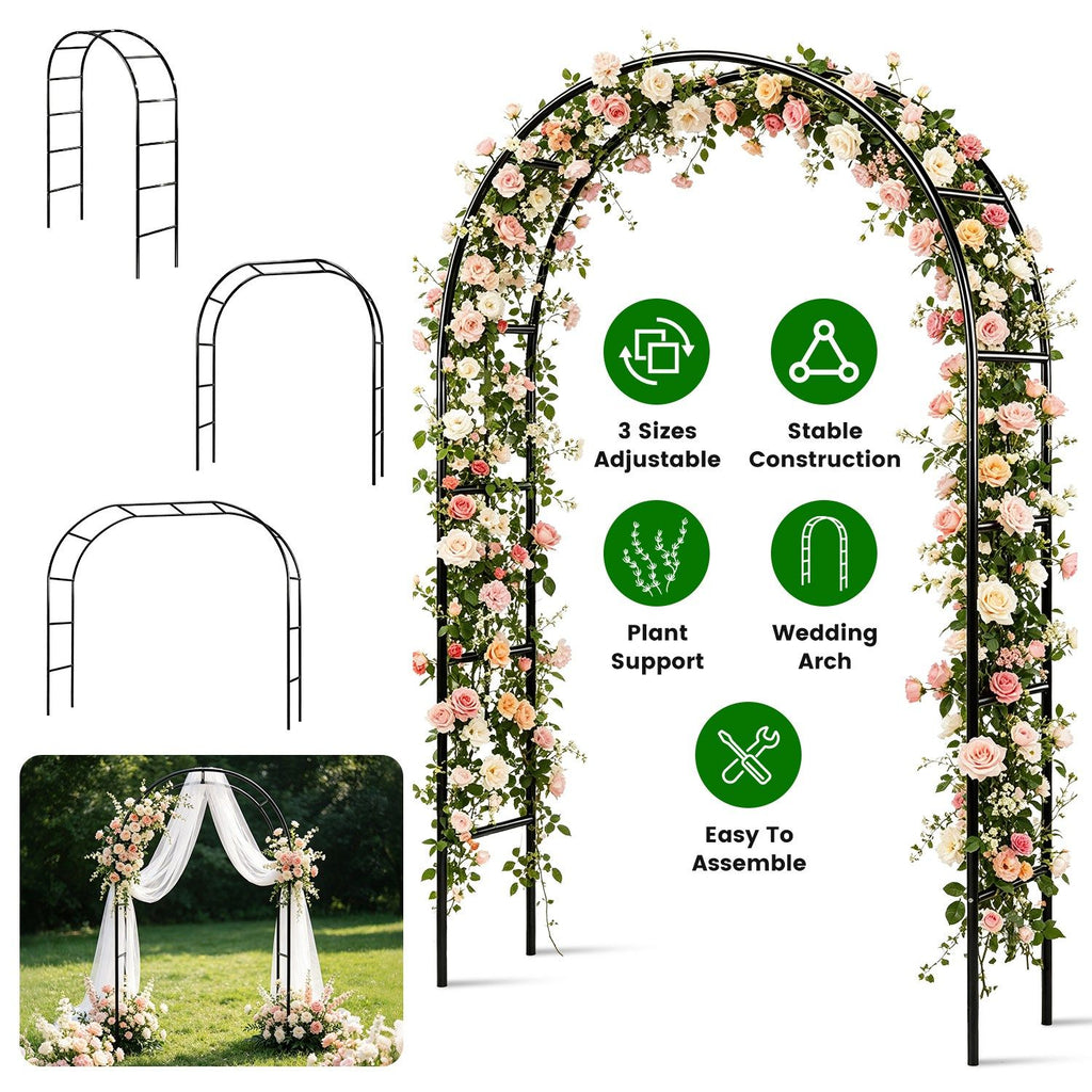 Adjustable Garden Arch for Climbing Plants and Events