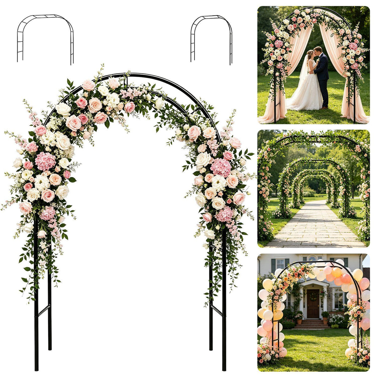 Adjustable Garden Arch for Climbing Plants and Events