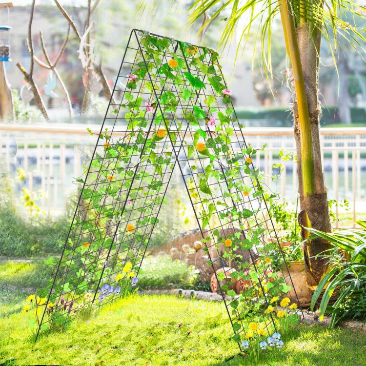 Foldable A-Frame Garden Trellis Set