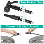 Flexible Garden Hose Kit with Multi-Pattern Spray Nozzle