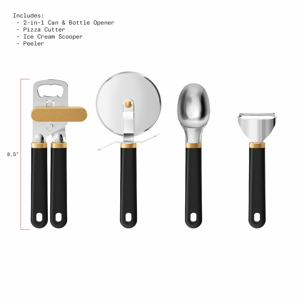 Black Sesame Four-Piece Essential Kitchen Gadget Set