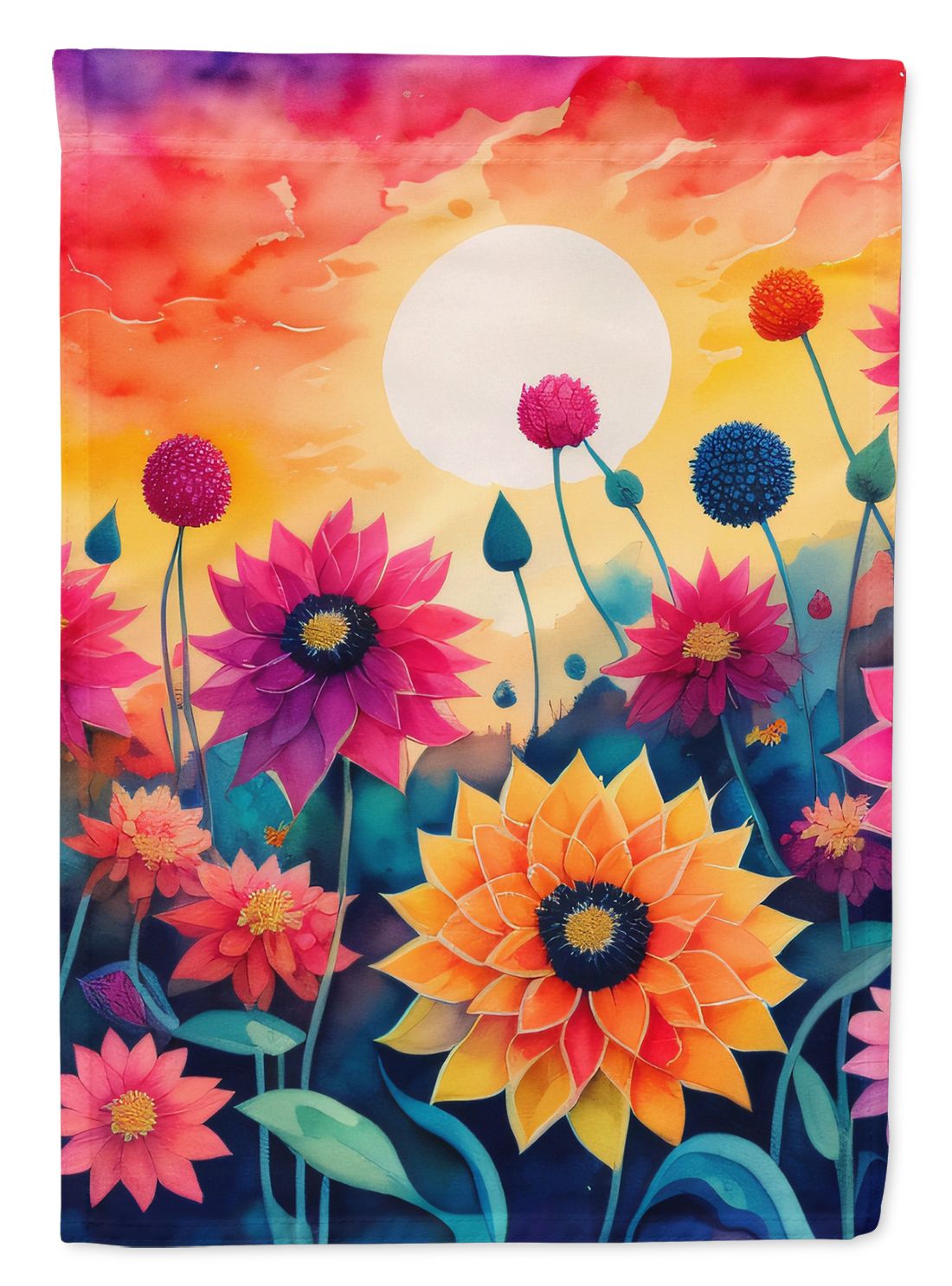 Dahlias in Color Double-Sided Garden Flag