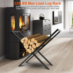 Folding X-Frame Firewood Log Rack