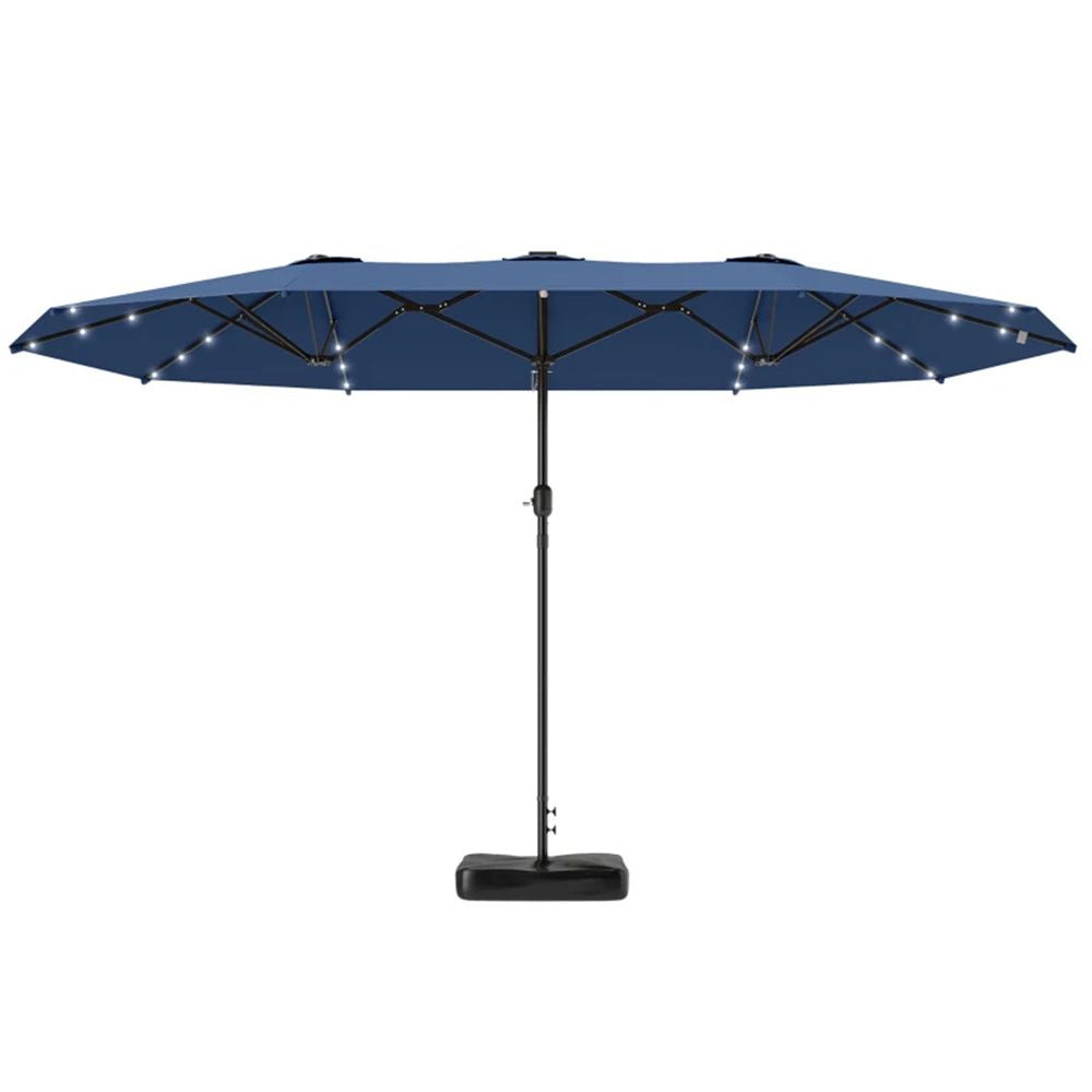 Garden sunshade umbrella, with base courtyard umbrella, outdoor umbrella, Navy Blue