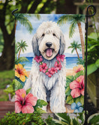Komondor Luau Double-Sided Garden Flag