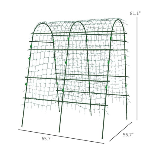 A-Frame Garden Trellis With Climbing Net