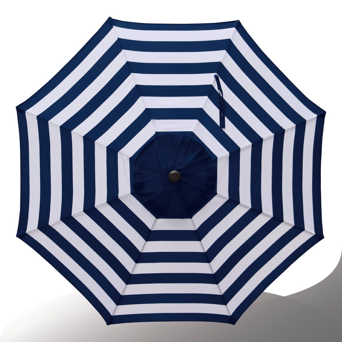 Blue Stripe Patio Umbrella with Crank and Tilt