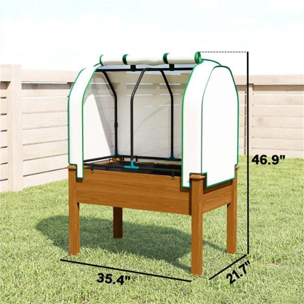 Covered Raised Garden Bed with Adjustable Airflow