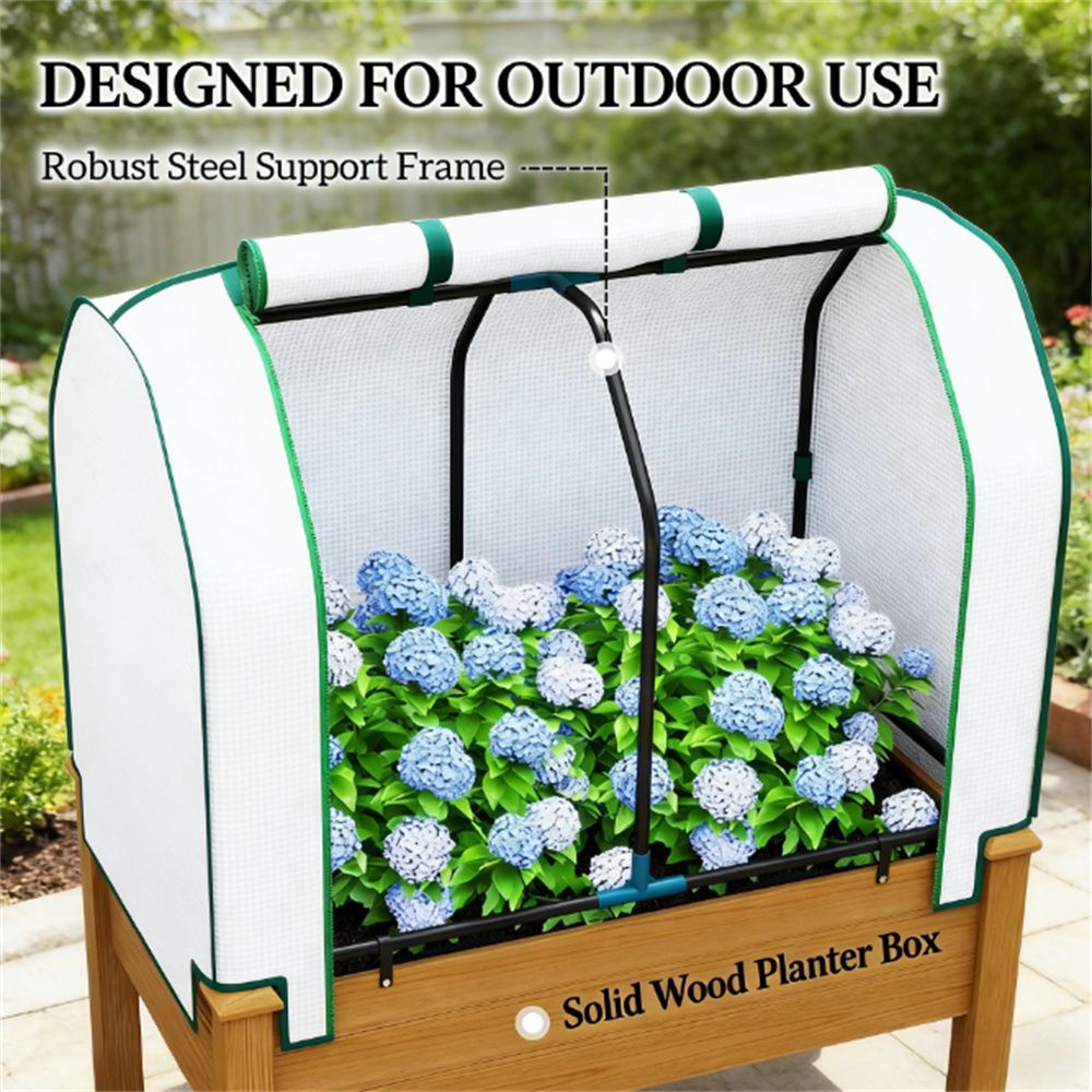 Covered Raised Garden Bed with Adjustable Airflow