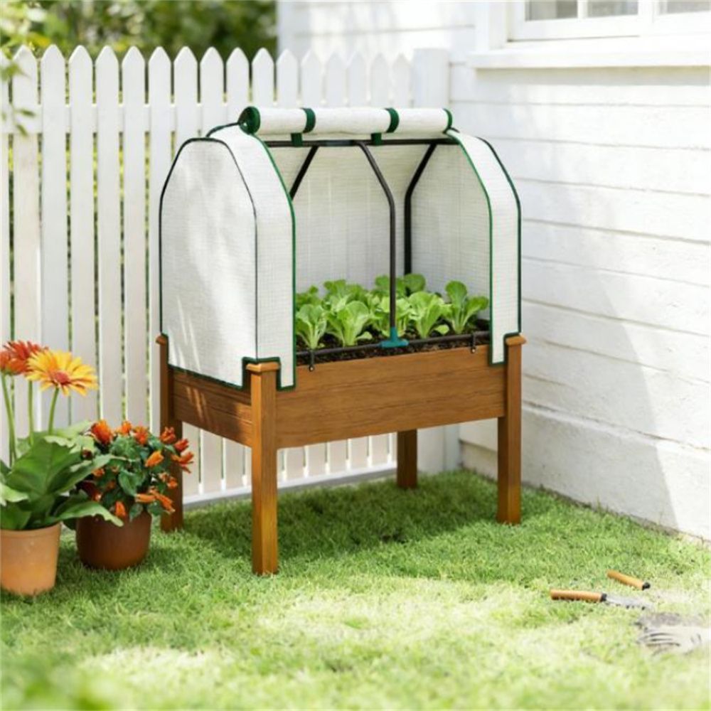 Covered Raised Garden Bed with Adjustable Airflow