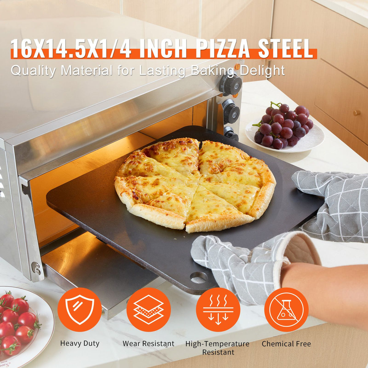 Pre-Seasoned Pizza Baking Plate for Oven or Grill