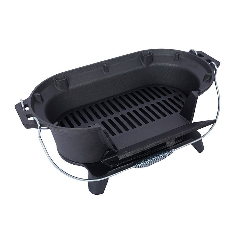 Portable Outdoor BBQ Grill with Removable Grate