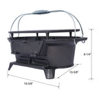 Portable Outdoor BBQ Grill with Removable Grate