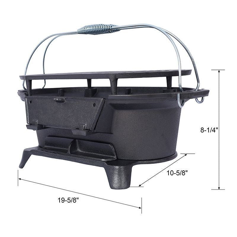 Portable Outdoor BBQ Grill with Removable Grate