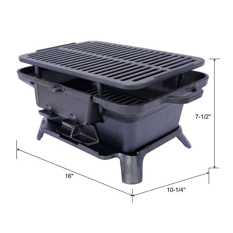 Portable Outdoor BBQ Grill with Removable Grate