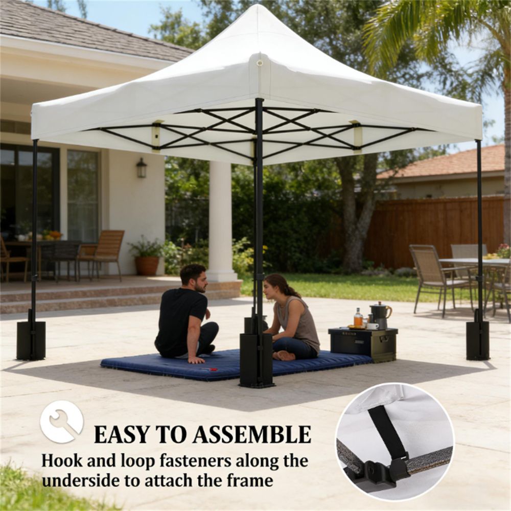 Peak-Pole Replacement Canopy Top with Weight Bags