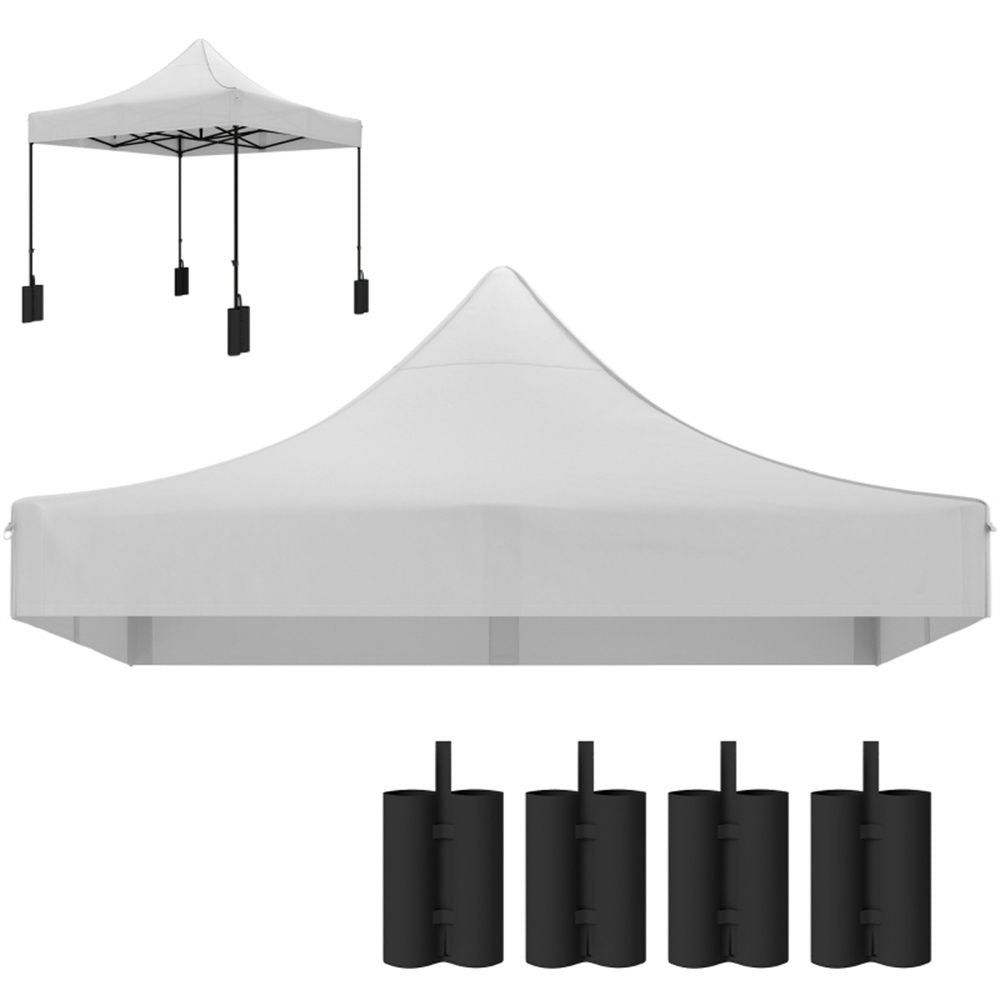 Peak-Pole Replacement Canopy Top with Weight Bags