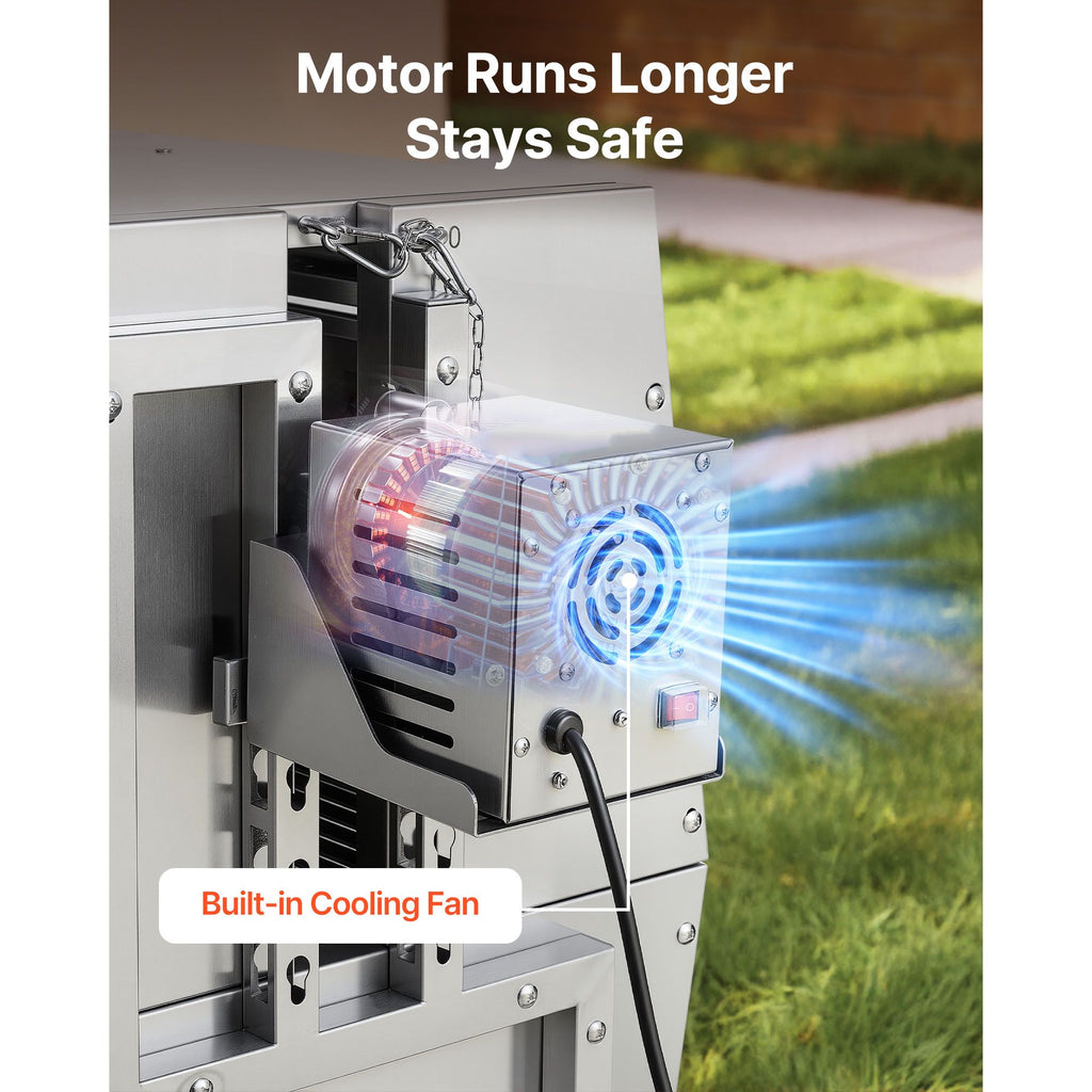 Outdoor Charcoal Rotisserie Grill with Electric Spit