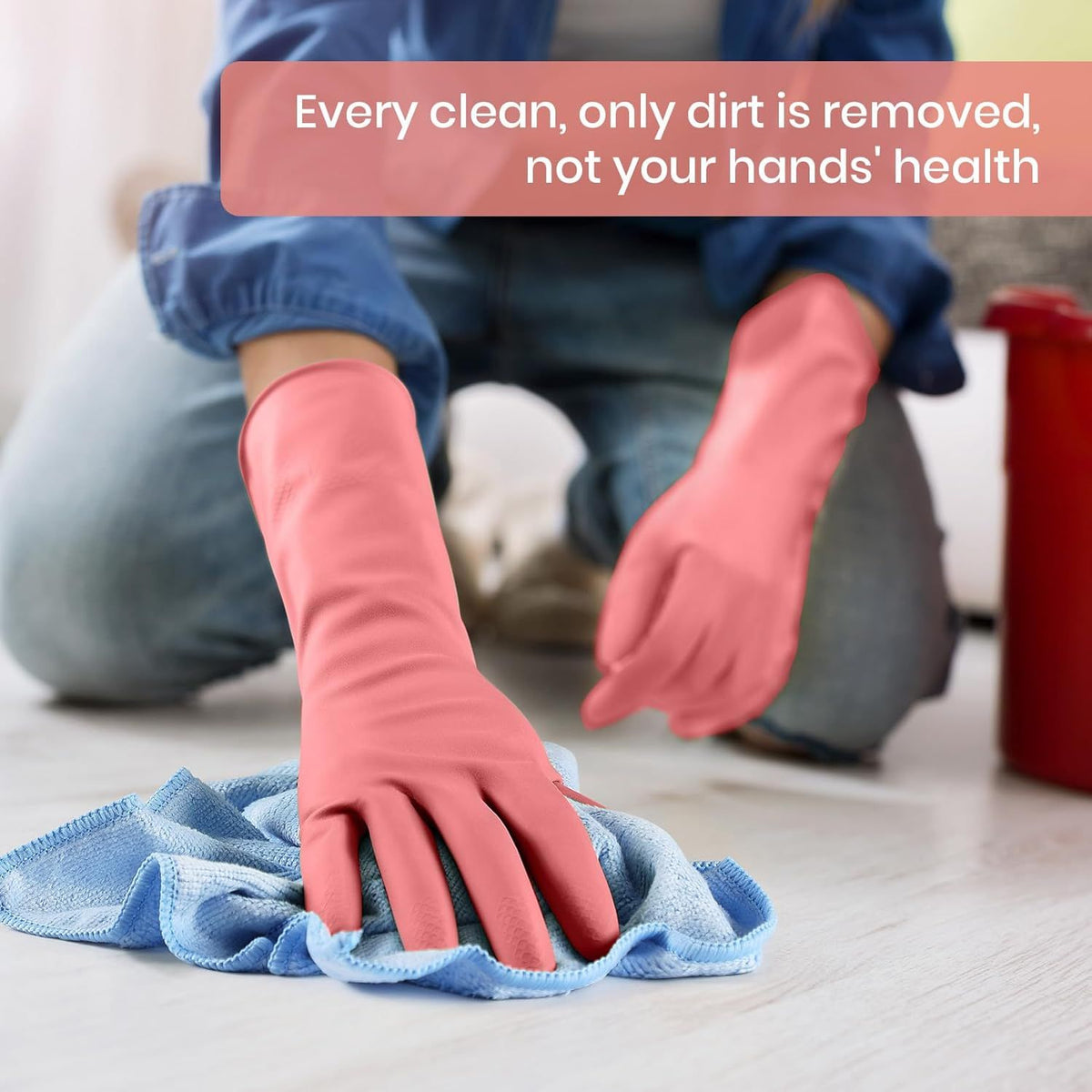 Reusable Dishwashing Gloves with Non-Slip Grip